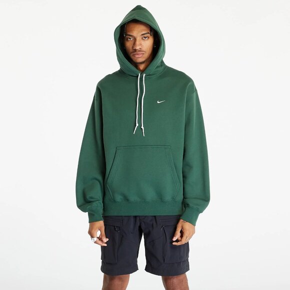 Nike Other - Nike Men's Fir Green White Solo Swoosh Loose Fleece Pullover Hoodie Size S
